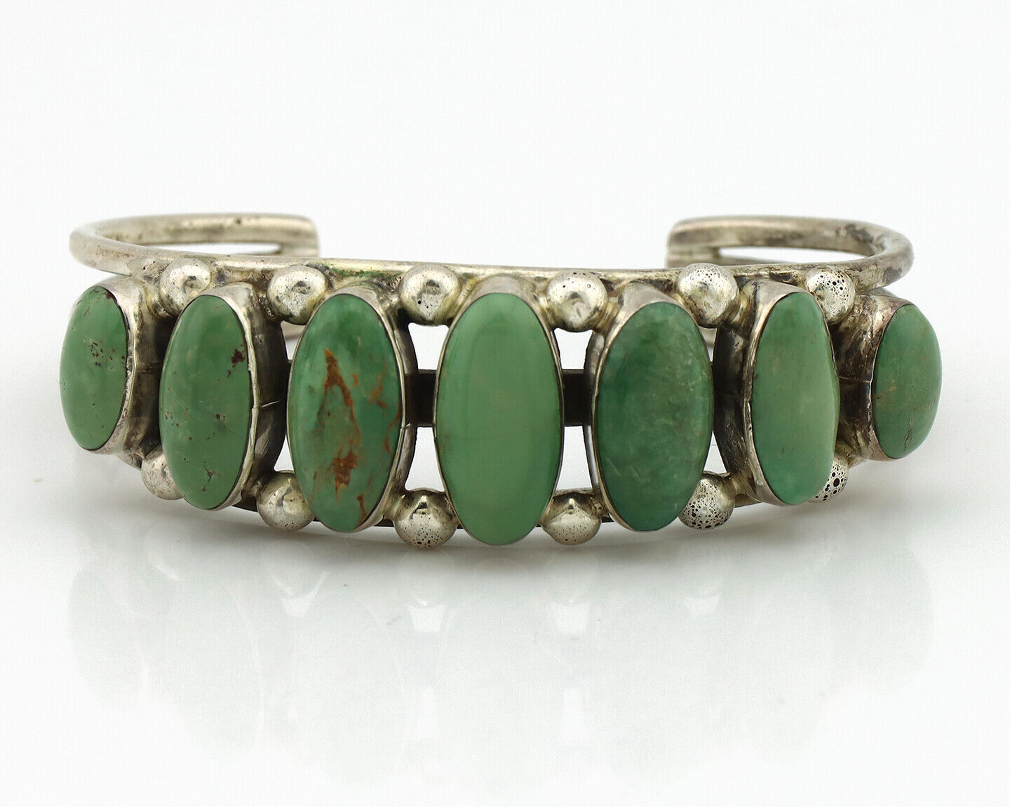 Women's Navajo .925 Silver Turquoise Mountain Signed Artist CW C.80's