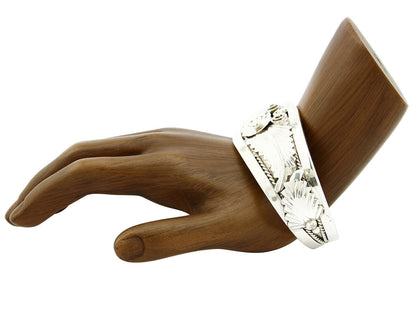 Navajo Bracelet .925 SOLID Silver Handmade Signed Artist BAHE C.80's