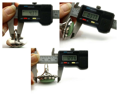 Navajo Ring .925 Silver Natural Uncolored Green Turquoise Signed Apache C.80's