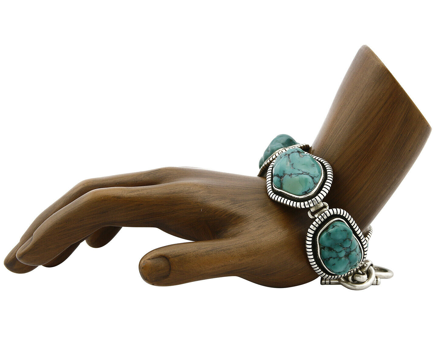 Navajo Bracelet .925 Silver Natural Sea Foam Turquoise Handmade C.80's