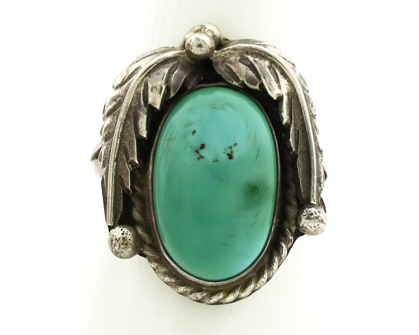 Navajo Ring .925 Silver Royston Turquoise Native American Artist C.1980's