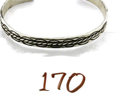 Women's Navajo Bracelet .925 Silver Handmade Cuff Signed Montoya C.1980's