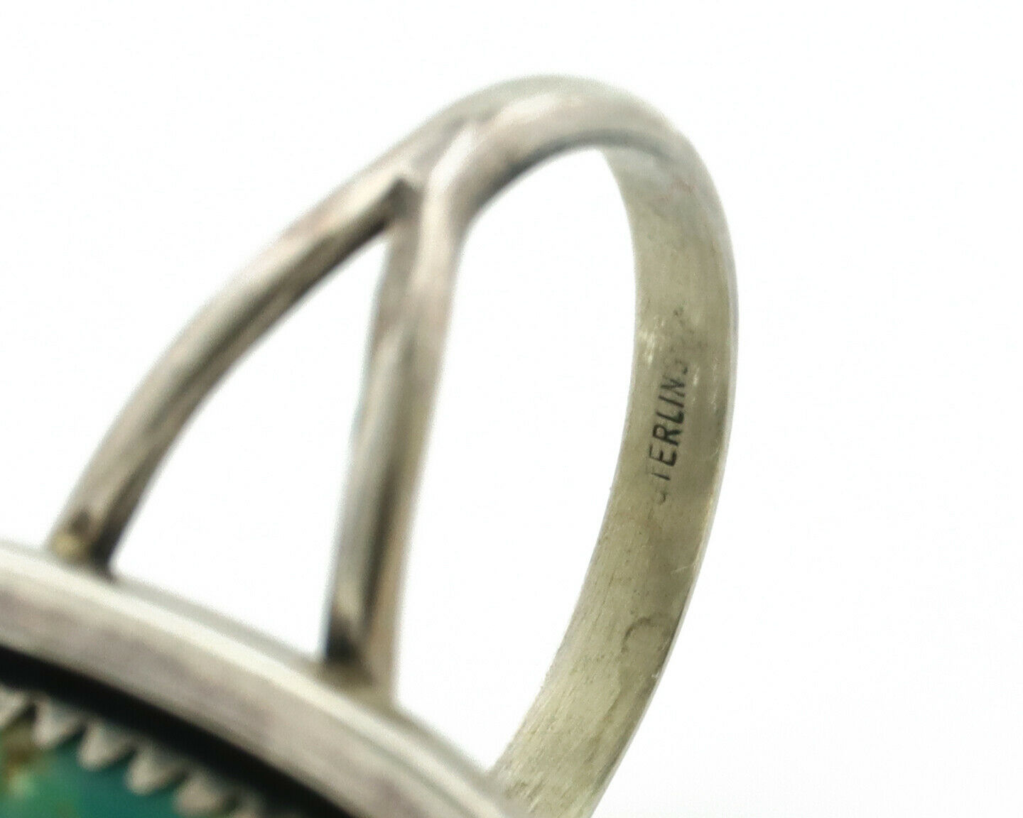 Navajo Ring .925 Silver Blue Turquoise Native American Artist Handmade C.80's