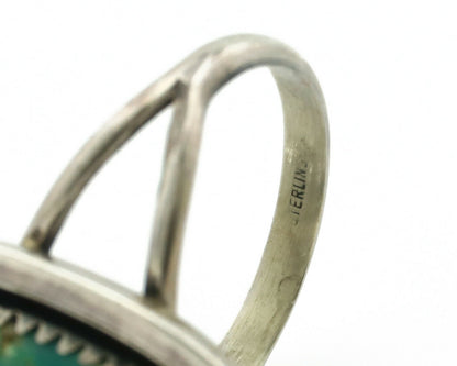 Navajo Ring .925 Silver Blue Turquoise Native American Artist Handmade C.80's