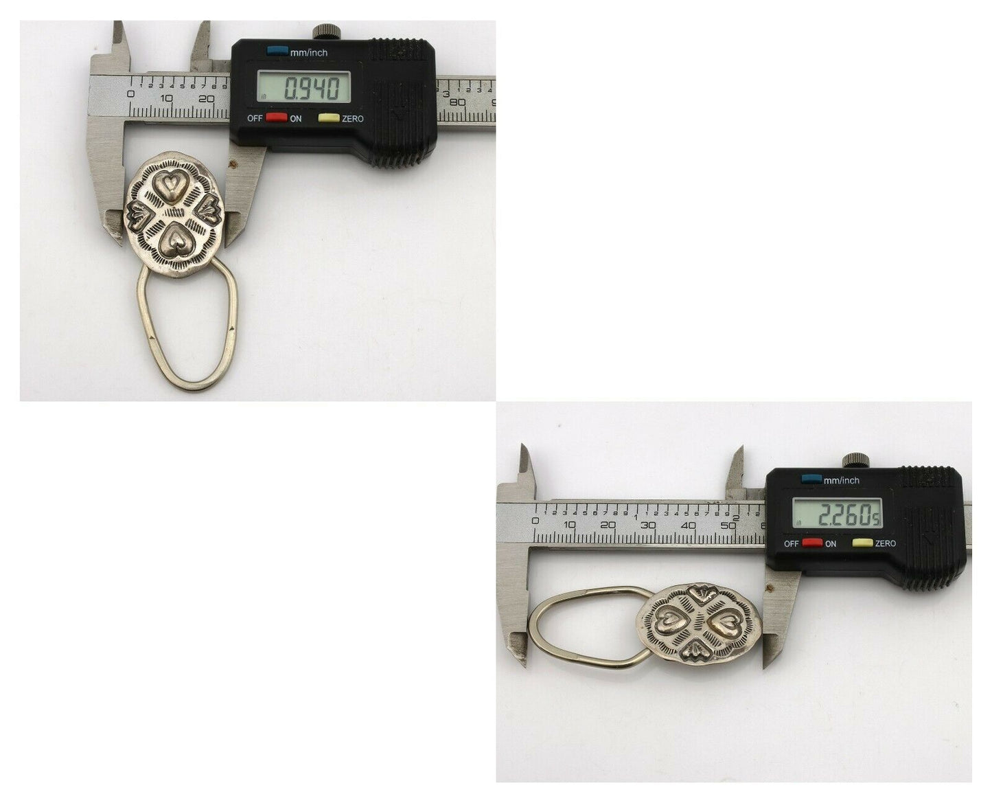 Navajo Key Chain .925 Silver Hand Stamped Native American Artist C.80s