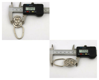 Navajo Key Chain .925 Silver Hand Stamped Native American Artist C.80s