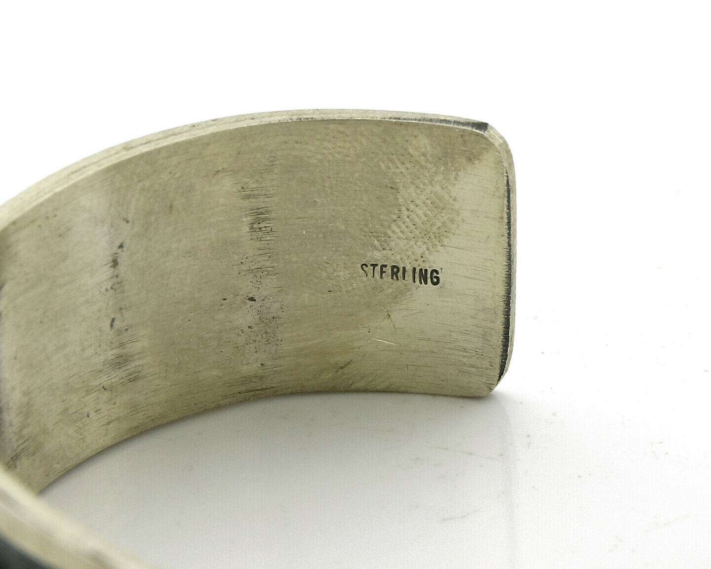 Hopi Bracelet .925 Silver Handmade Kokopelli Corn Sun Overlay Cuff