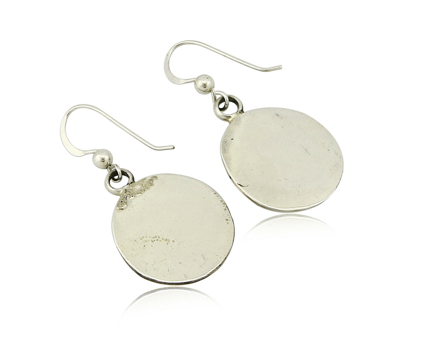 Women's Navajo Handmade Earrings .925 Silver & Agate Dangles