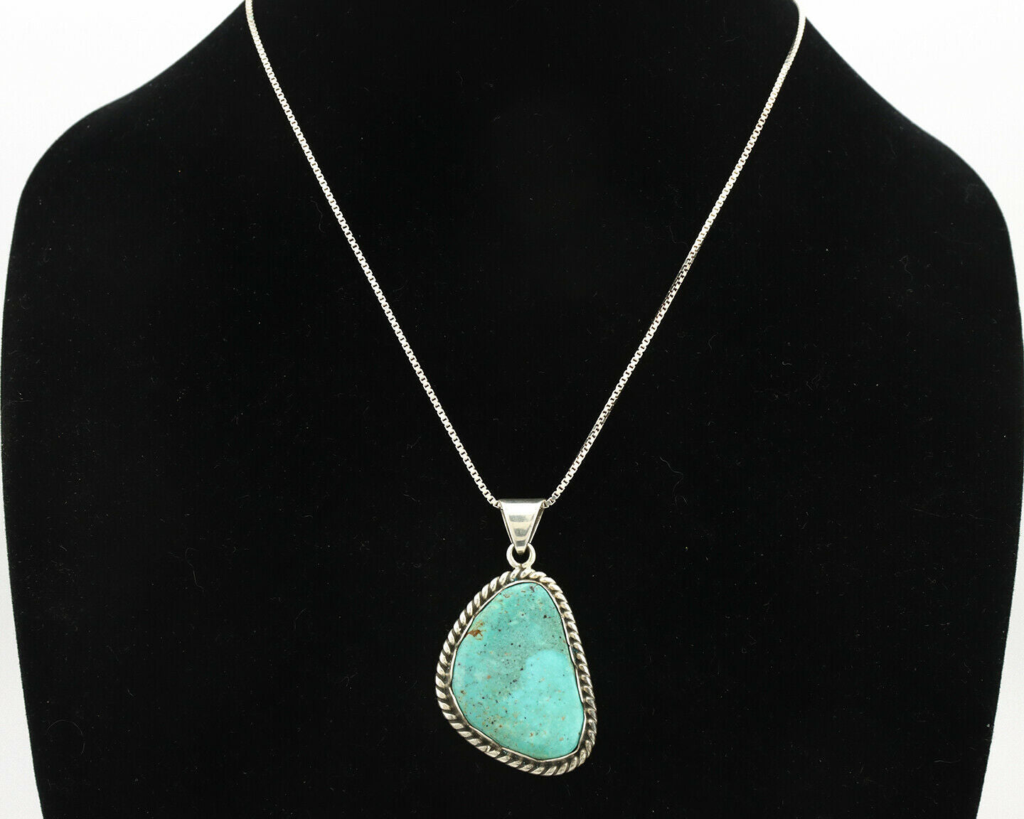 Navajo Handmade Pendant Necklace .925 Silver Artist Signed Sunrise C.80's