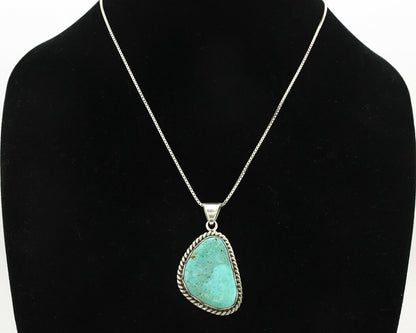 Navajo Handmade Pendant Necklace .925 Silver Artist Signed Sunrise C.80's