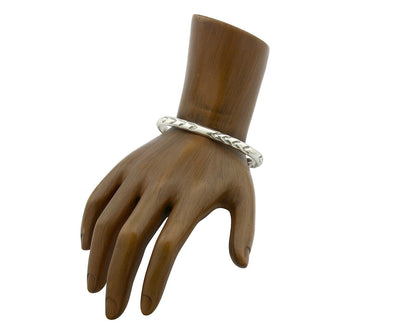 Navajo Bracelet .925 Silver Hand Stamped Arrow Head Artist I Montoya C.80's