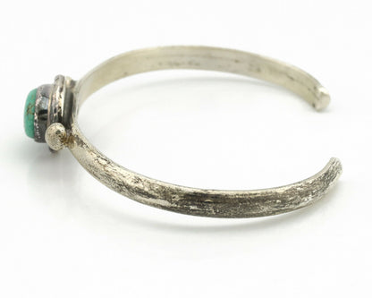 Navajo Bracelet .925 Silver Kingman Turquoise Native American Artist C.90's