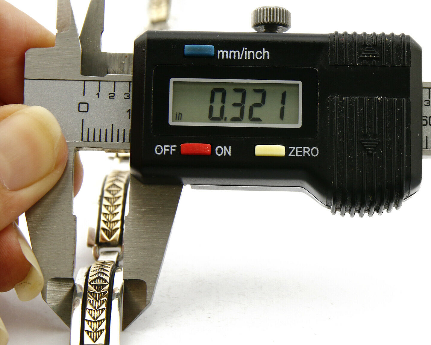 Women's Navajo Bracelet 14k SOLID Gold & .925 Silver Artist MM Rogers