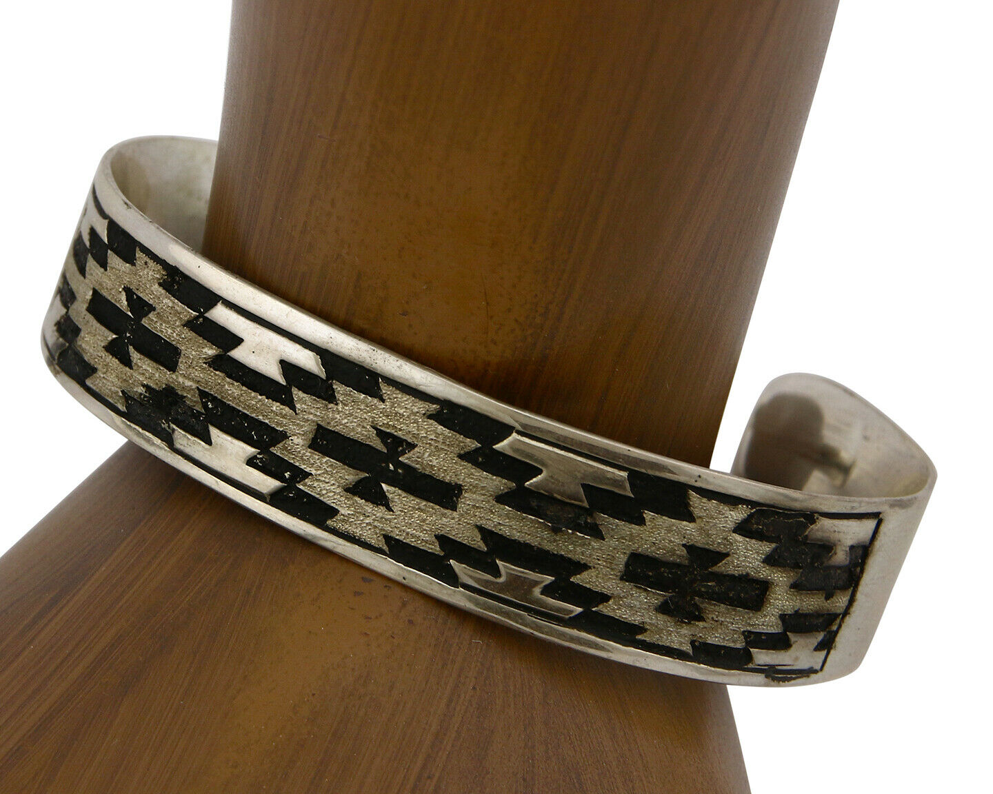 Navajo Bracelet .925 Silver Hand Stamped Artist Signed Kachina C.80's