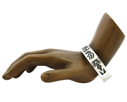 Women's Navajo Bracelet .925 Silver Handmade Cuff Signed CS C.80's