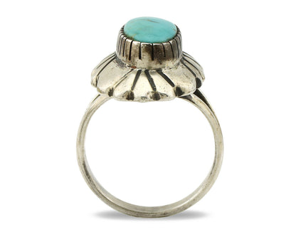 Navajo Ring .925 Silver Arizona Turquoise Signed M Montoya C.80's