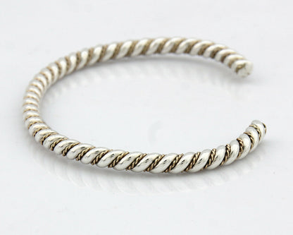 Navajo Bracelet .925 Silver Braided Twisted Artist Tahe C80's 4.0mm Wide