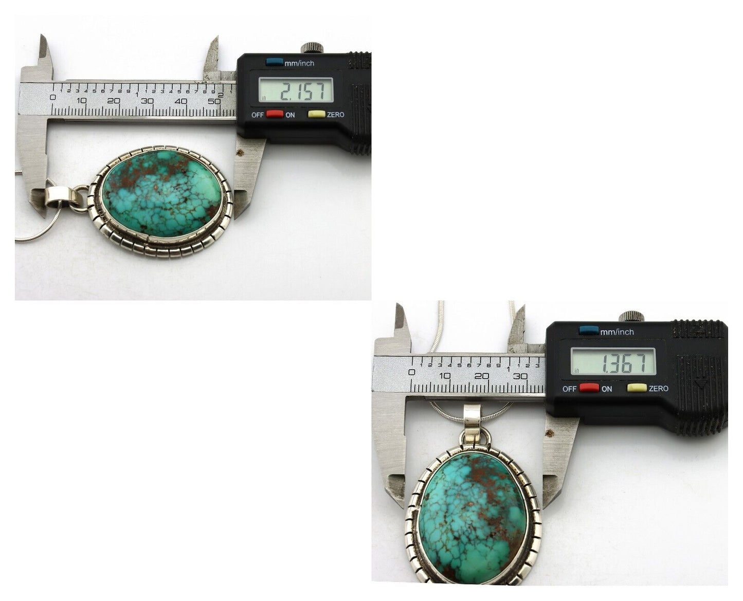 Navajo Necklace 925 Silver Epic Natural Turquoise Native American Artist C.80's