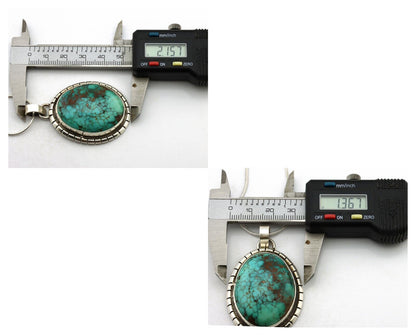 Navajo Necklace 925 Silver Epic Natural Turquoise Native American Artist C.80's