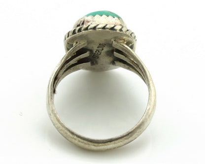 Navajo Ring .925 Silver Kingman Turquoise Native American Artist C.1980's