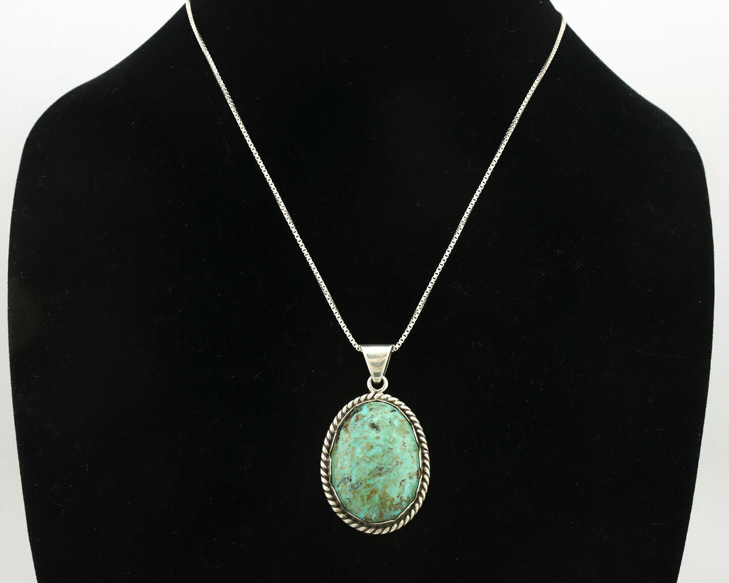 Navajo Handmade Pendant Necklace .925 Silver Artist Signed Sunrise C.80's