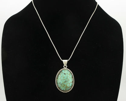 Navajo Handmade Pendant Necklace .925 Silver Artist Signed Sunrise C.80's
