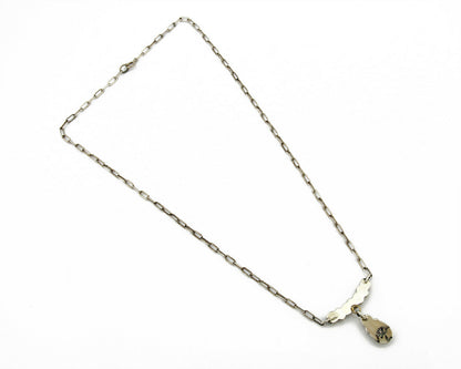 C.1990's Navajo Mae Bia Opal .925 Silver 5 Stone Necklace