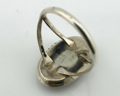 Navajo Ring .925 Silver Green Turquoise Native American Artist Handmade C.80's