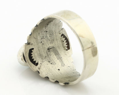 Navajo Ring .925 Silver Blue Green Arizona Turquoise Artist Signed Apache C.80's