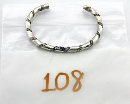 Navajo Bracelet .925 SOLID Silver Handmade Artist Tahe Circa Late 1980's