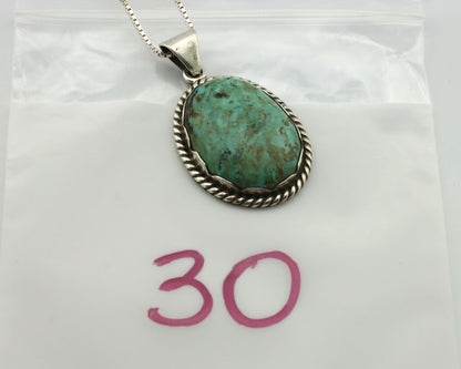 Navajo Handmade Pendant Necklace .925 Silver Artist Signed Sunrise C.80's