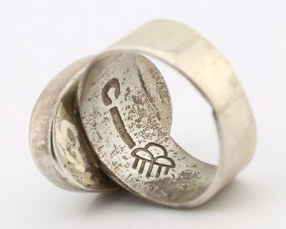 Navajo Handmade Ring .925 Silver Turquoise Artist Signed C. Montoya C.80's