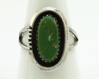Navajo Ring .925 Silver Green Turquoise Native American Artist Handmade C.80's