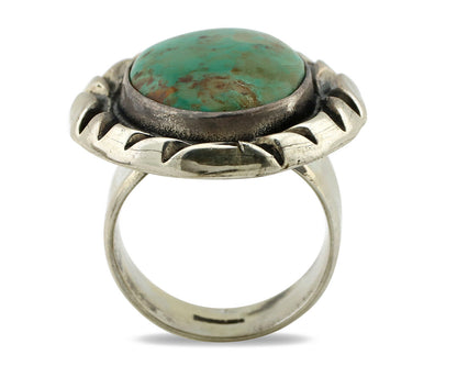 Navajo Ring 925 Silver Turquoise Mountain Artist Signed C Montoya C.80's