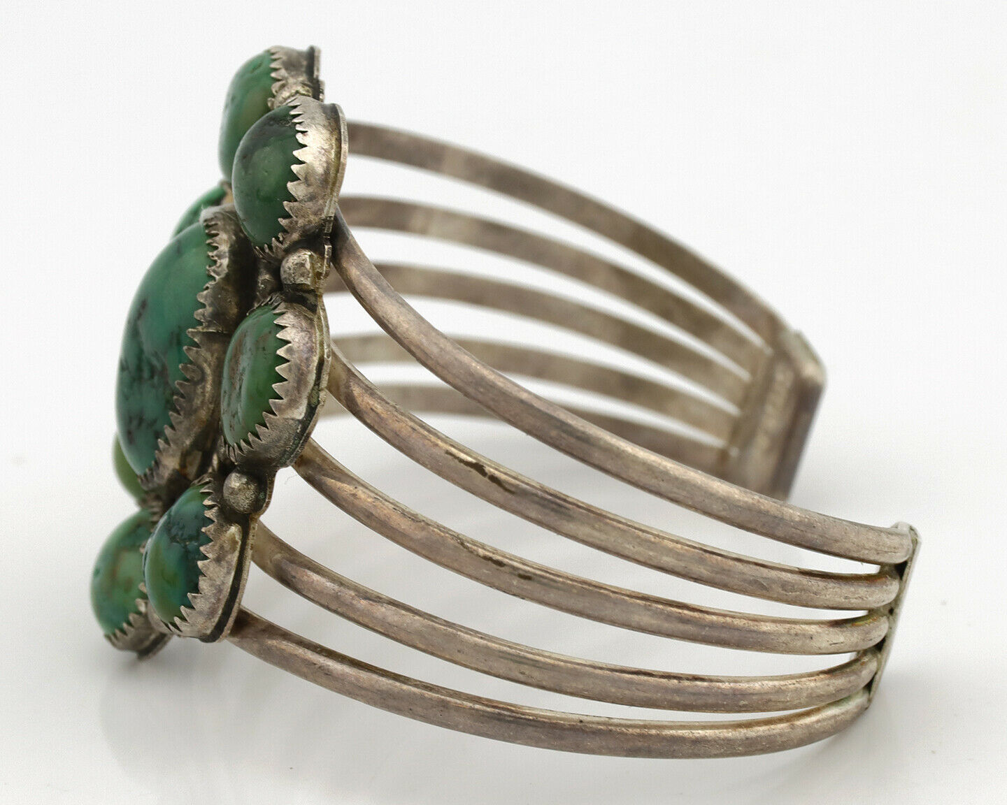 Navajo Bracelet .925 Silver Royston Turquoise Native American Artist C.80's