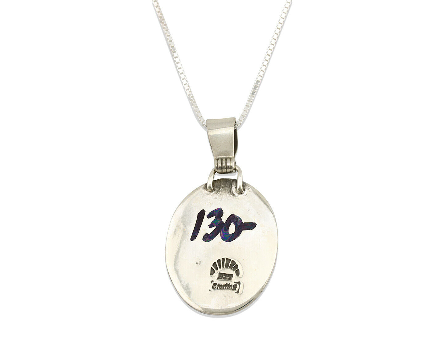 Navajo Necklace .925 Silver Natural Sugilite Apache Manufacturing C.80's