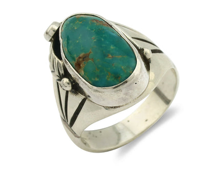 Navajo Ring .925 Silver Green Southwest Turquoise Native Artist C.80's