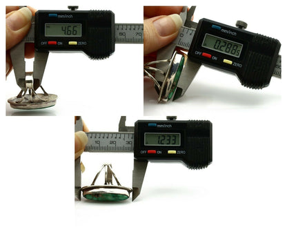 Navajo Ring .925 Silver Natural Mined Green Turquoise Artist Signed P C.80's