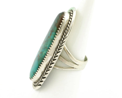Navajo Ring .925 Silver Turquoise Mountain Artist Talhat C.80's