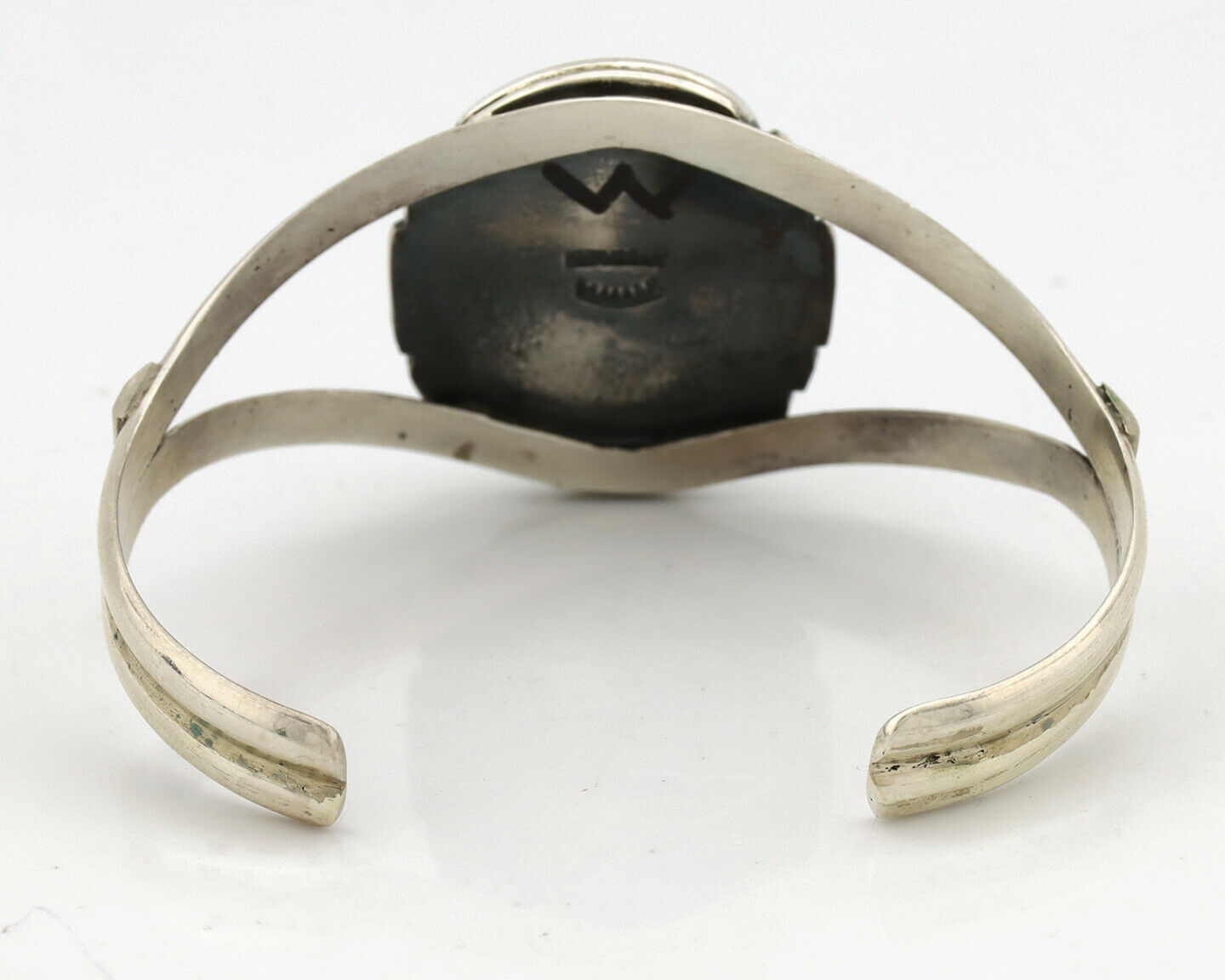 Navajo Bracelet .925 Silver Royston Turquoise Signed Apache Manufacturing C.80's