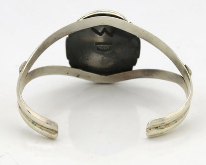 Navajo Bracelet .925 Silver Royston Turquoise Signed Apache Manufacturing C.80's