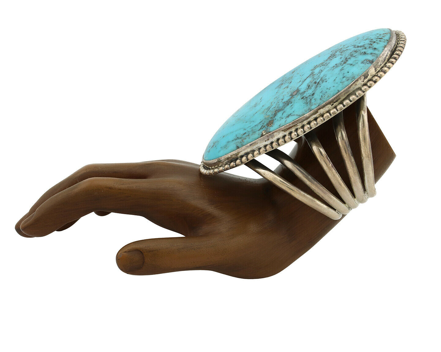 Women's Navajo .925 Silver Morenci Turquoise Native American Artist C.80's
