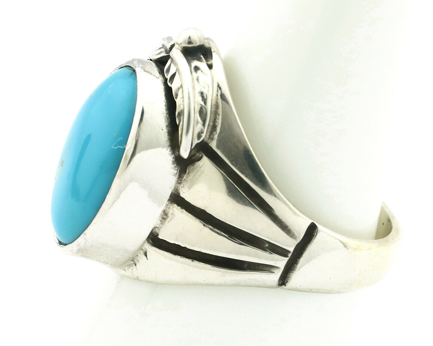 Navajo Ring .925 Silver Blue Southwest Turquoise Native Artist C.80's