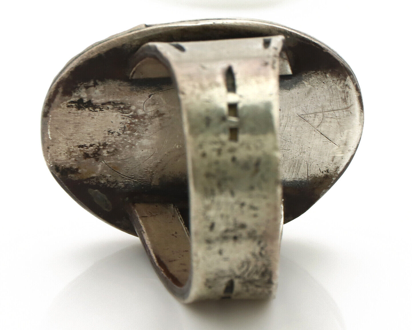 Navajo Ring 925 Silver Bisbee Turquoise Native American Artist C.1980's