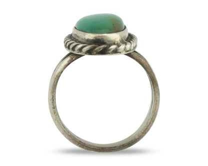 Navajo Ring 925 Silver Natural Blue Kingman Turquoise M Montoya C.80's
