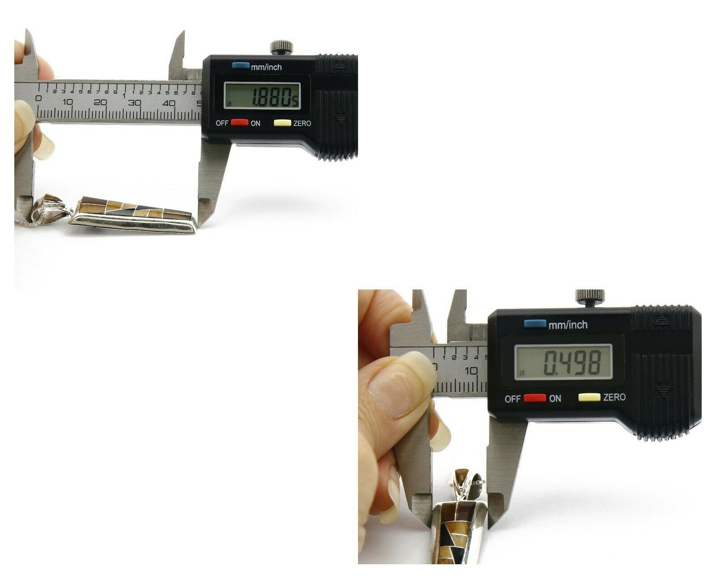 Women's Navajo Necklace Inlaid Gemstone .925 Silver Signed AS