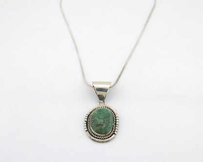 Navajo Necklace 925 Silver Natural Aqua Turquoise Native Artist C.80's