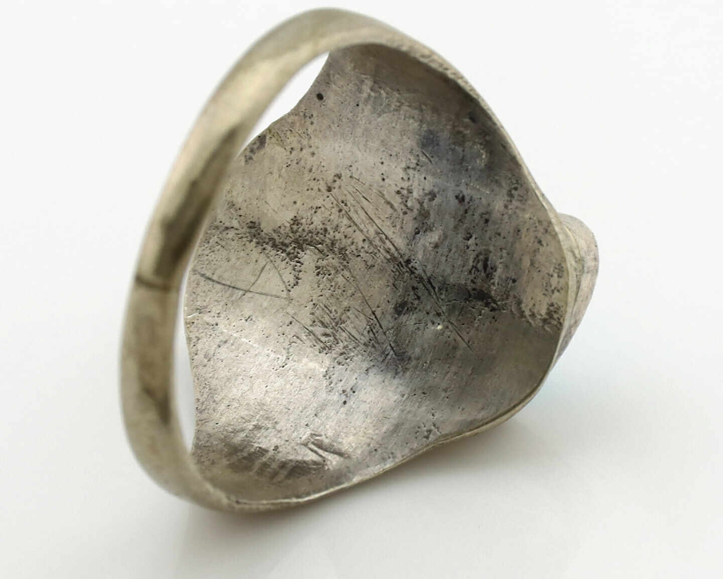 Navajo Ring .925 Silver Sleeping Beauty Turquoise Native Artist C.1980's