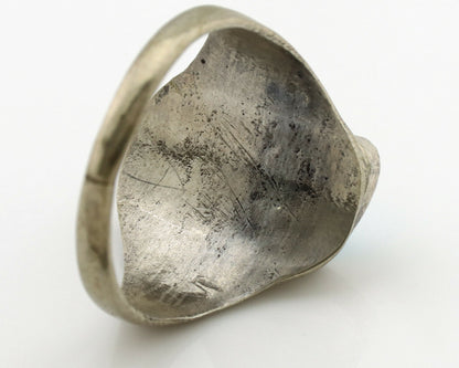 Navajo Ring .925 Silver Sleeping Beauty Turquoise Native Artist C.1980's