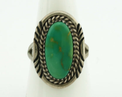 Navajo Ring .925 Silver Royston Turquoise Native American Artist C.1980's